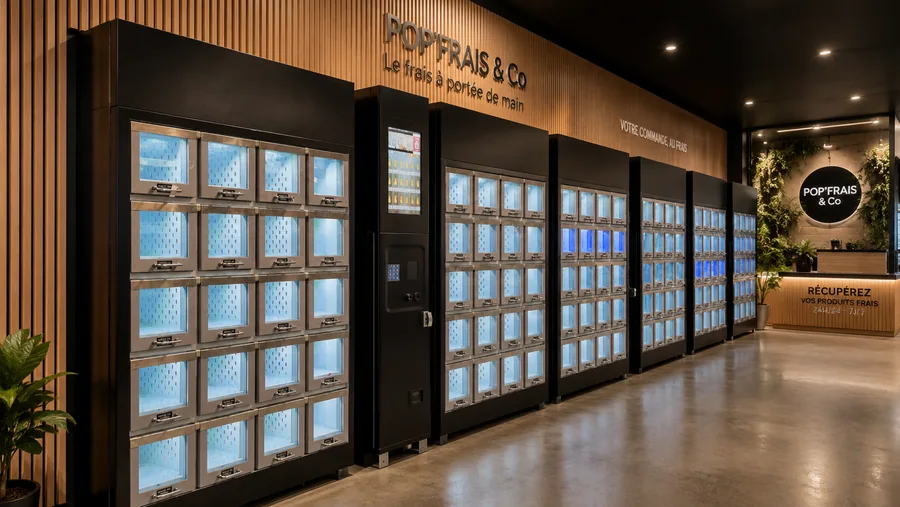 Solution de casiers et retrait autonome POP'FRAIS & Co